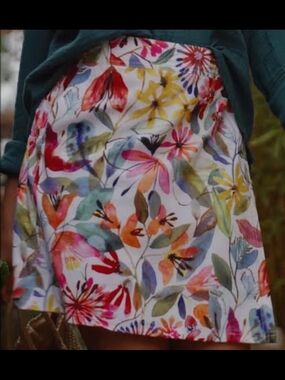 Hawaiian Rip Skirt Floral Watercolors Women's Wrap XXL